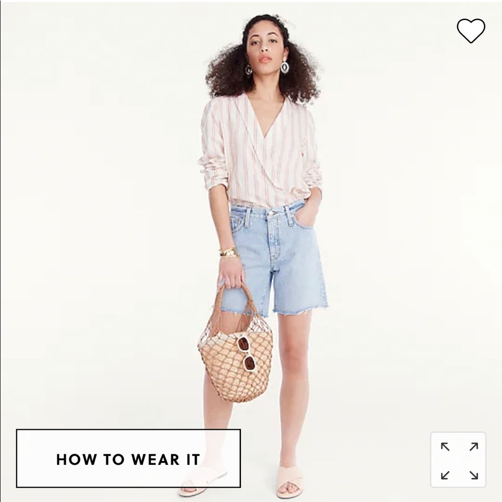 NWT JCREW Mid Length Denim Shorts